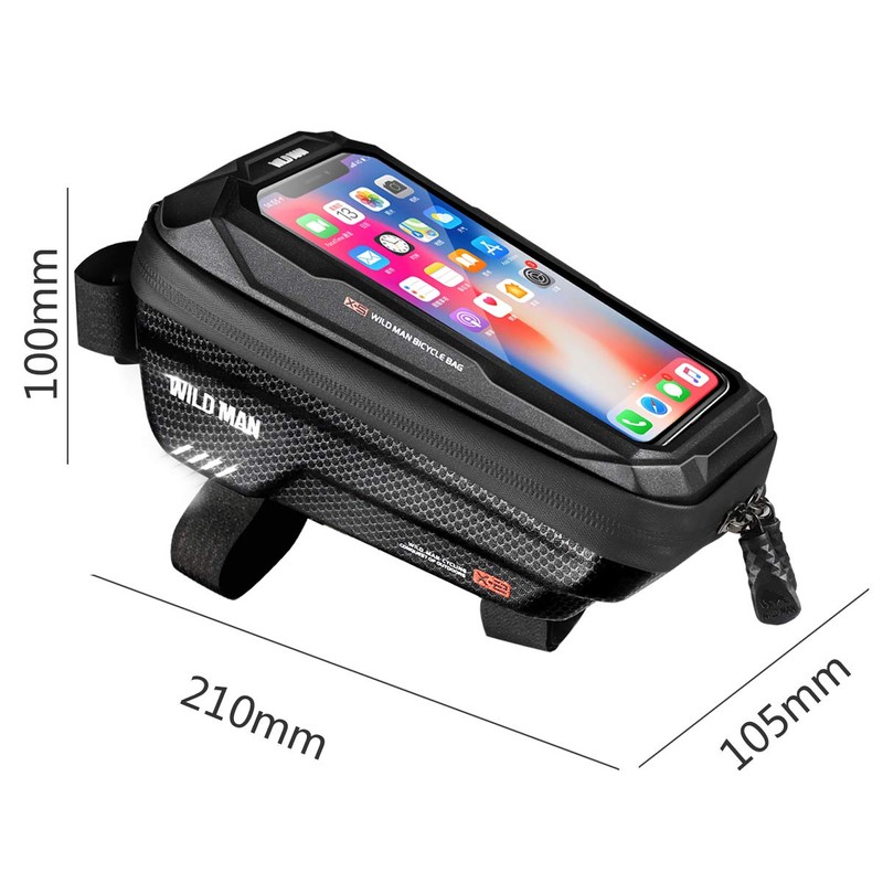 WILD MAN Rainproof Touch Screen Front Frame Bike Bag Top