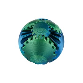 Tabanzhe Gear Sphere Ball -3D Printed Gear Sphere Fidget Sensory Turning Cube Gearsphere Stress Anxiety Relief Whirling Wonder Gear Ball for Adults Kids Office and Home