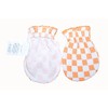 Orange Square - 4 Pairs Cotton Newborn Infant/Baby No Scratch