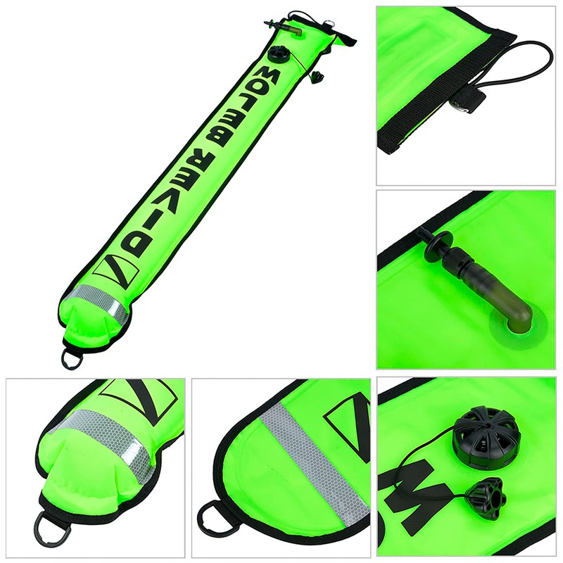 4FT High Visibility Inflatable Scuba Diving SMB Surface Signal Marker