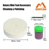 Merryland Flet Polishing Wheel for Dremel 125pcs, Polishing Pad Buffing