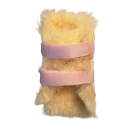 Genuine Sheepskin Heel Protector Wrap – Soft Wool Cushion for Pressure Relief, Foot Soreness & Elderly Care – Adjustable Double Straps – 1 Unit