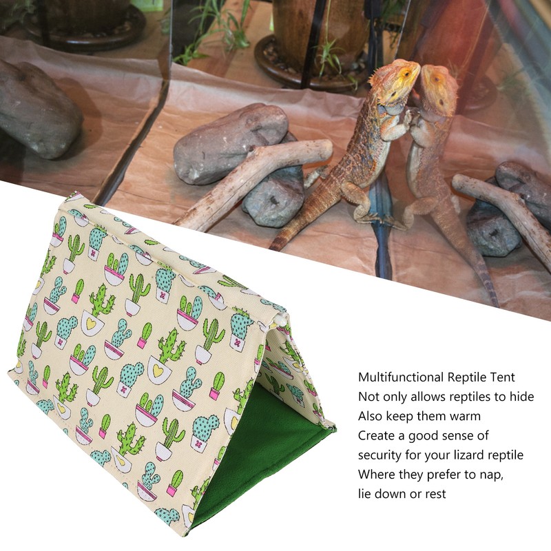 Reptile Sleeping Bed Warm Soft Machine Washable Lizard Hide Tent