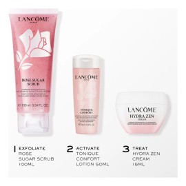 Lanc Set Regalo Exclusivo The Pink Therapy Incluye Rosy Scrub 100ml Crema Hidratante Hydrazen Cream 15ml Tonico Facial Tonique Confort 50ml