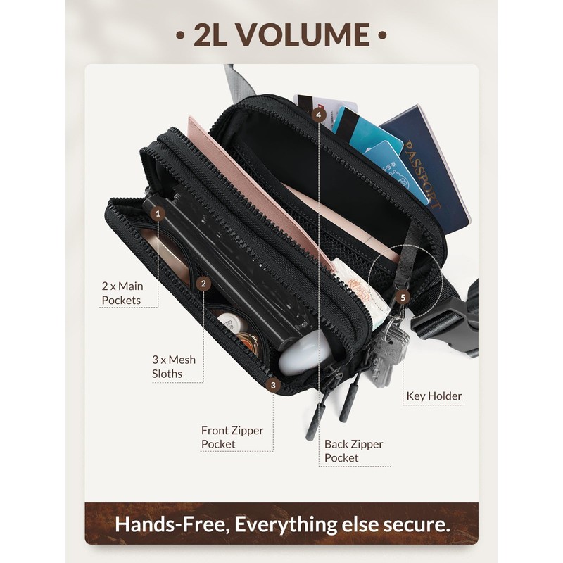 BALEAF Belt Bag Women Fanny Packs Crossbody Fashion Waist Pack