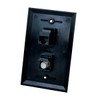 BUPLDET Ethernet Coax Wall Plate Grossy Black - Cat 6