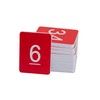 Plastic Numbered Tags Number Disc Number Token Rectangle (0-50, Red)
