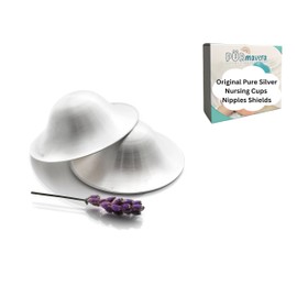 Silver Nursing Cups Nipple Cover Nipple Soother for Newborn Breastfeeding Moms, The Original 925 Silver Nursing Cups