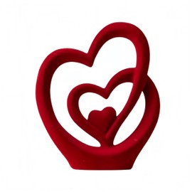 AWNR Red Heart Hands Sculpture,Small Shelf Decor,Tv Stand Decor Items for Living Room,Apartment,Office