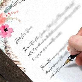 ¡Excelentes papeles! Papel con membrete espíritu boho / 80 hojas Papel con flecha floral acuarela / 8.5" x 11" Papelería para Baby Shower, Boda