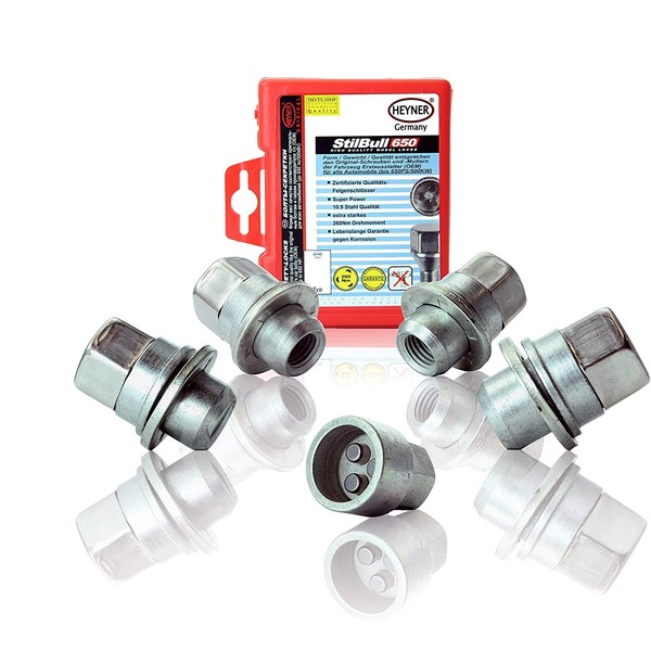 HEYNER Wheel Locking Nuts M12x1,5 Fits Toyota Auris 2006-onwards Set