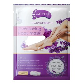 Mascarilla Exfoliante Pies Lavanda 1 Par + Aliver Renovación