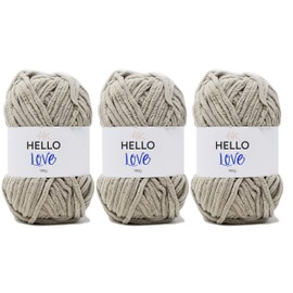 Hello Love - Baby Blanket Yarn 300g - Misty Grey (Pack of 3)