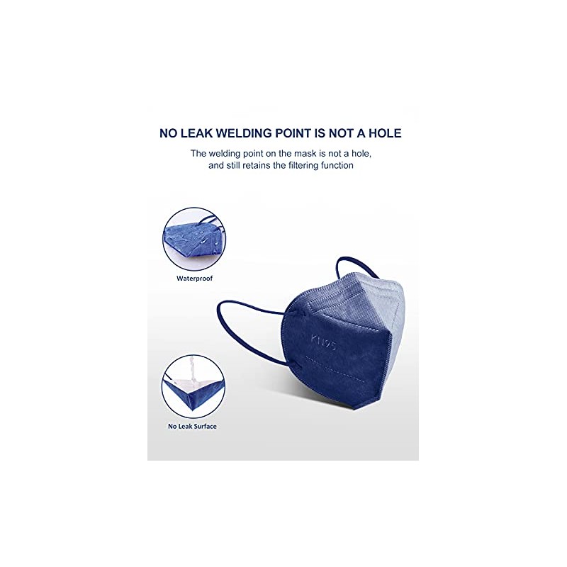 HUHETA 50 PCs KN95 Face Mask, 5-Layer Face Mask Filter