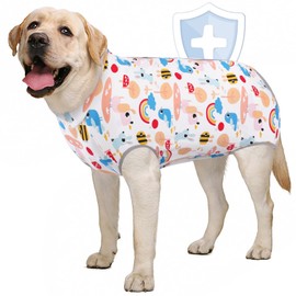 AOFITEE Dog Recovery Suit, Surgical Recovery Suit for Dog Female After Spay, Rainbow Dog Recovery Shirt for Abdominal Wounds, Anti Licking Dog Onesie Jumpsuit E-Collar Cone Alternative