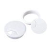 Lanjue 2PCS Desk Cable Wire Grommet, 80mm(3.15inch) White Plastic Desk