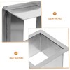 Ipetboom Stainless Steel Trash Chute Grommet Square Countertop Waste Disposal