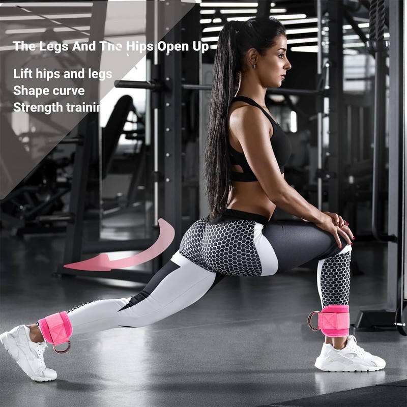 Pair Ankle Strap for Cable Machines Kickbacks Resistance Bands,Glute Workouts,