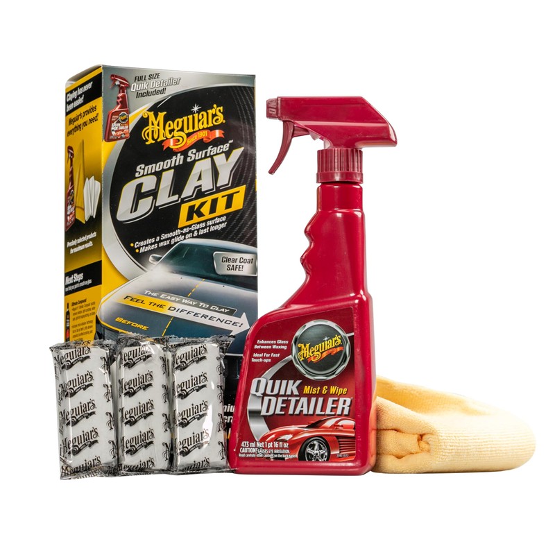 Meguiar's G191700 Smooth Surface Clay Kit, Safe and Easy Car
