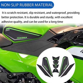 Midimttop Motorcycle Side Fuel Tank pad Traction Pad Gas Knee Grip Protective Sticker Tankpad Protector fit for Ka&wa&sa&ki NINJA500/Z500 NINJA 500/Z 500 2024 2025 (Grey)
