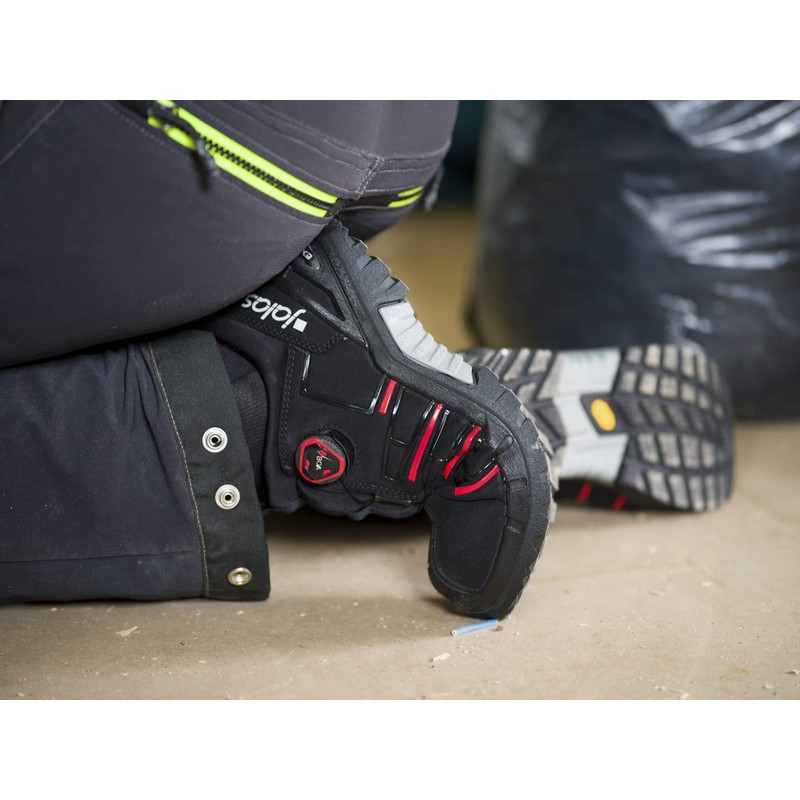 Jalas 9965 Exalter Safety Shoe, EU Size 39 Black,red