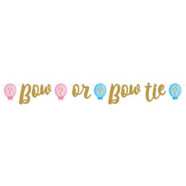 Creative Converting 336682 Gender Reveal Balloons Banner, Multicolor, 0.03X64X8in