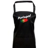 ShirtInStyle Cooking Apron Bib Apron Portugal Flag Country Countries, black