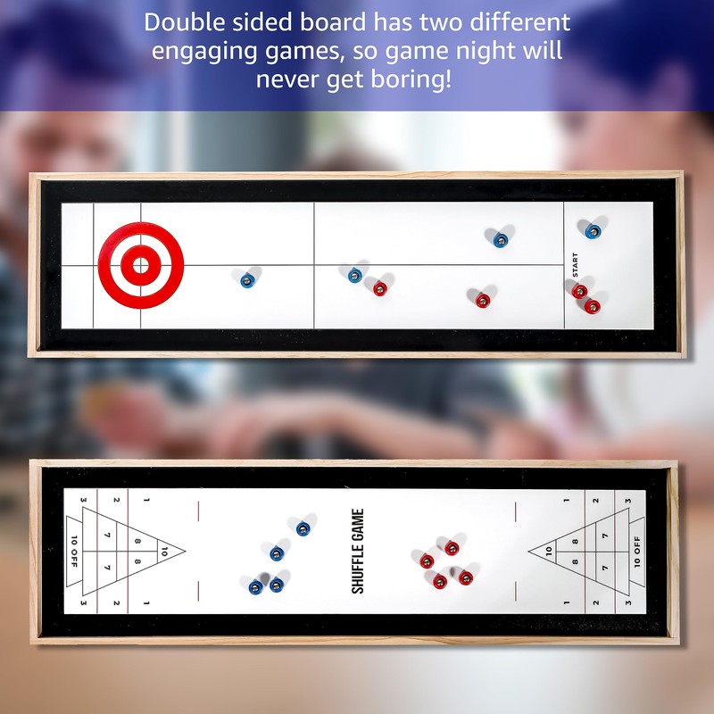 Trademark Innovations Table Top Games Shuffle Board Game Table Portable