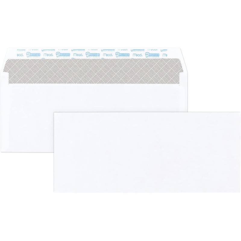 Mead #10 Security Business Envelopes Letter Size 4-1/8" x 9-1/2"