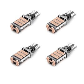 FSTURIOS 4 PCS LED Reverse Lights, 4014 45SMD 6500K 800LM High Bright Brake Light Turn Signal Bulb, 360 Degree Lighting Error Free T15 906 W16W LED Bulb Backup Light for Most Cars (Pink)