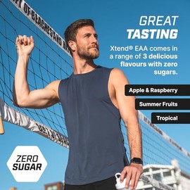Scivation Scivation XTEND EAA Amino Acids Powder|Apple and Raspberry|40 Servings for Hydration and Fitness Performance|9 Essential Amino Acids + Added Electrolytes Recovery Powder to Hydrate, Repair, Recover