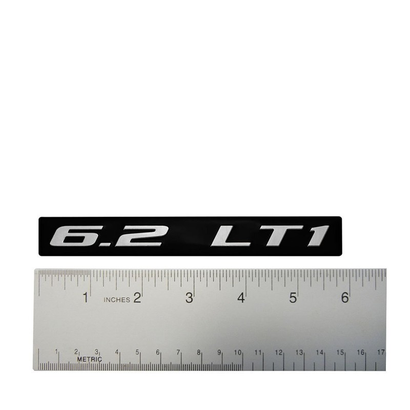 ERPART 6.2 LT1 Silver on Black Highly Polished Real Aluminum