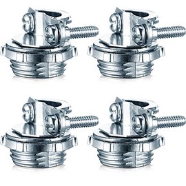 Clamp Type Connector Cable Connector Clamp Cable Connector for Metallic Conduit Protect Cables Silver (4, 1/2 Inch)