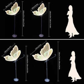 ECGOIOE Wedding Butterfly Floor lamp Creative Butterfly Ceiling Lamp Butterfly Hanging Decoration Props for Wedding Party Events