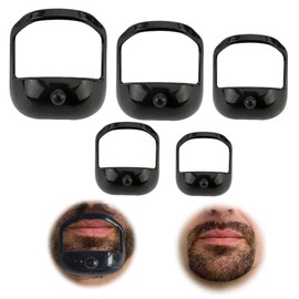 LuLiyLdJ 5pcs Beard Style 5 Sizes ABS Beard Shaping Tool Model Shaving Goatee Practical Shaving Jigs for Men Trimming, Styling Beard
