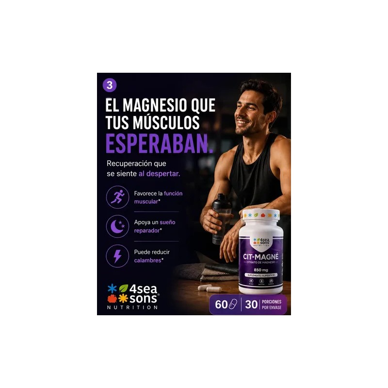 Seasons Nutrition Cit Magné Citrato Magnesio 850 Suplemento Alimenticio Fórmula