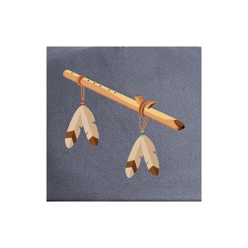 CafePress Native American Flute Unique Adjustable Baseball Hat Gray