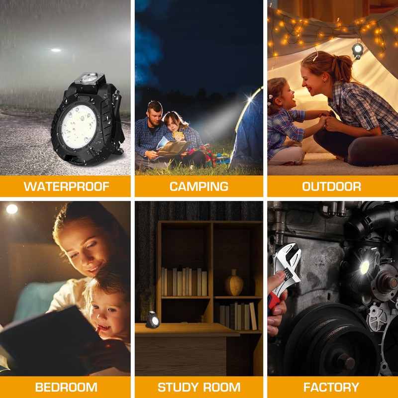 EverBrite COB Keychain Work Light, 2 Pack Rechargeable Keychain Light