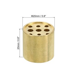 PATIKIL Incense Holder, Brass Incense Burner Cone Stick Holder with 9 Holes Incense Stand Base for Yoga Spa Room Home Office, 0.8" Dia. 0.8" Tall