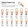 Battery Cable Wire Lug Crimping Tool Kit with 340pcs Copper