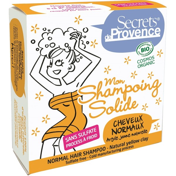 Secrets de Provence Solid Shampoo for Normal Hair, 85 g