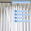 sourcing map 12" Acrylic Drapery Wand, Invisible Curtain Pull Rod