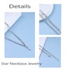TseenYi Layered Star Choker Necklace Silver Star Pendant Necklace Boho