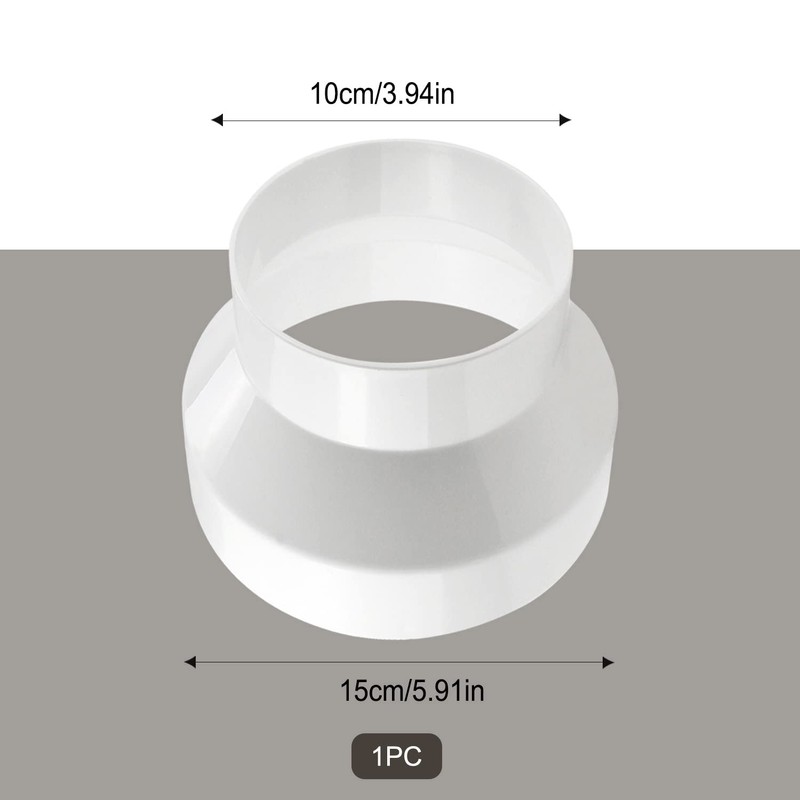 Reducer Reducer Connector for Ventilation Round Pipe Ventilation Systems ABS