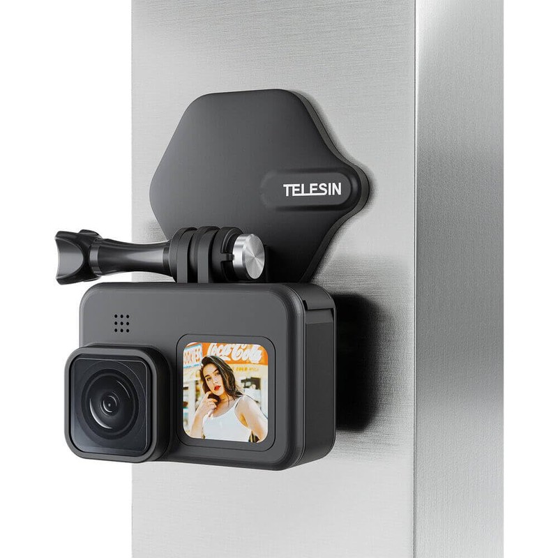 TELESIN Magnetic Snap Mount for GoPro Hero 13/12/11/10/9/8/7/6/5/Max, Insta360 Series,