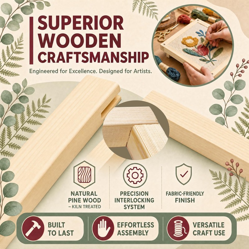 ECOIOU 20 Stretcher Bars 5 Standard Size for Needlepoint Art
