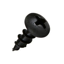 1000 Pack Rok Hardware #8 x 1/2" (12.7mm) Deep Coarse Thread Phillips Pan Head Black Phosphate Wood Screws, Excellent in Particle Board, MDF, Plastic Composites, ROKS8X12PPCBP