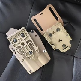 VCQIEO 2 Pcs Qls Quick Locking System Kit, QLS 19 22 Platform Attachment for Duty Holsters and Accessories with Locking Fork and Receiver Plate, Tan