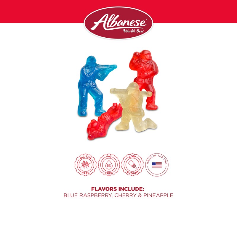 Albanese World's Best Gummies, Military Heroes, 5lbs of Candy