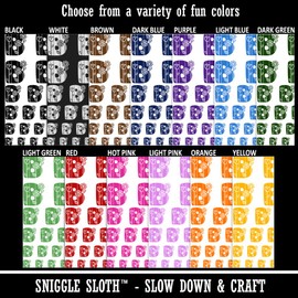 Sweet and Cute Flowers Rounded Block Letter B Temporary Tattoo Water Resistant Fake Body Art Set Collection - Orange (One Sheet)